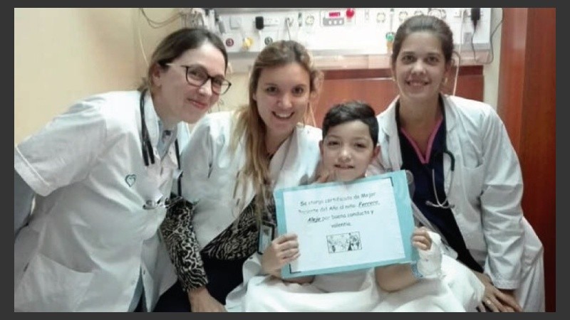 Alejo durante su internación, el mes pasado.