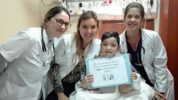 Alejo durante su internación, el mes pasado.