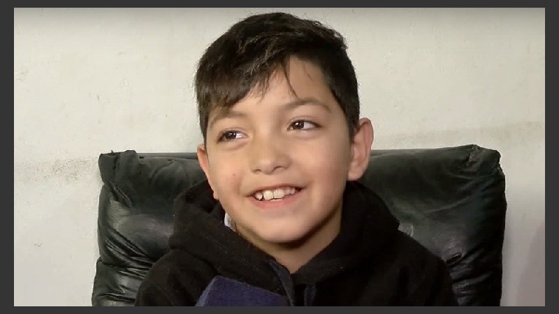 La sonrisa de Alejo, en la nota con Telenoche que le dio repercusión.