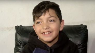 La sonrisa de Alejo, en la nota con Telenoche que le dio repercusión.