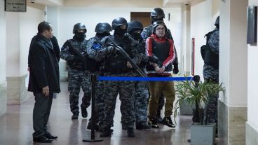 Guille Cantero al salir de la sala 1 de Tribunales este martes.