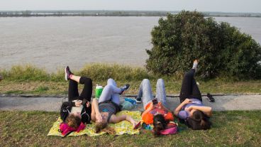 Los rosarinos disfrutaron de una jornada con temperaturas agradables este jueves.