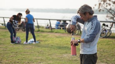 Los rosarinos disfrutaron de una jornada con temperaturas agradables este jueves.