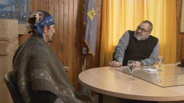 Lanata y el líder mapuche se encontraron en la cárcel de Esquel.