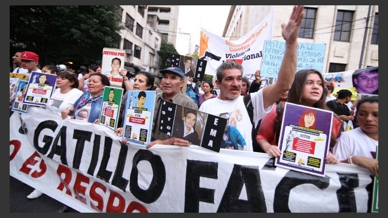 La movilización pidió justicia en los casos de gatillo fácil.