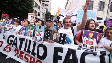 La movilización pidió justicia en los casos de gatillo fácil.