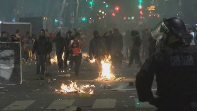 Una de las imágenes de los incidentes.