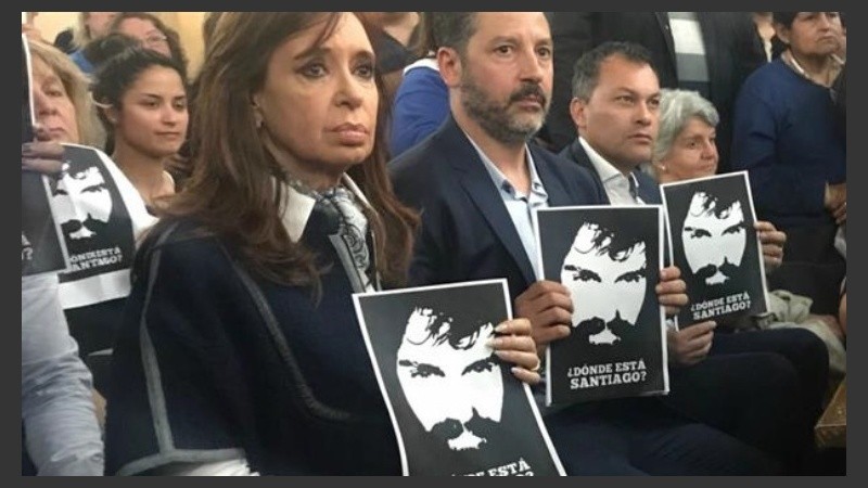 La ex jefa de Estado estuvo en la misa para pedir por la aparición de Santiago Maldonado.