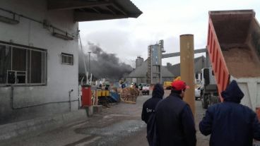 El incendio en la empresa Molinos.