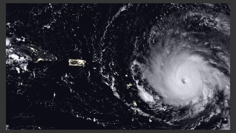 El ojo del huracán, tomado desde un satélite.
