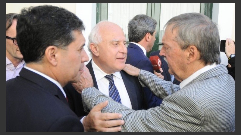 Lifschitz y el cordobés Schiaretti luego del encuentro en Capital Federal.