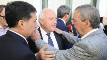 Lifschitz y el cordobés Schiaretti luego del encuentro en Capital Federal.