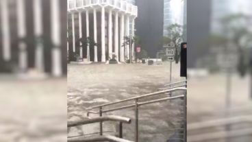 Así lucía Brickell, el distrito financiero de Miami, desde un edificio de la zona.