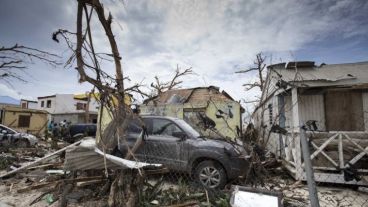 Una postal del devastador paso de Irma por Saint Martin.