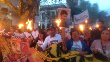 La marcha partió desde el barrio Luis Agote.