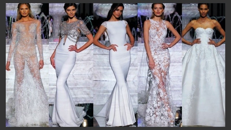 Los protagonistas son los bordados, encajes y tejidos.