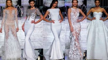 Los protagonistas son los bordados, encajes y tejidos.