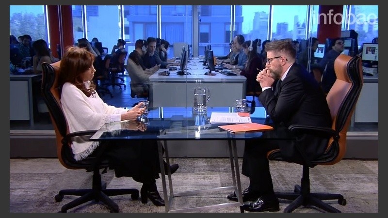 La entrevista de Novaresio a Cristina este jueves. 