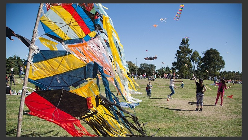 Hubo buen clima este fin de semana para remontar barriletes.