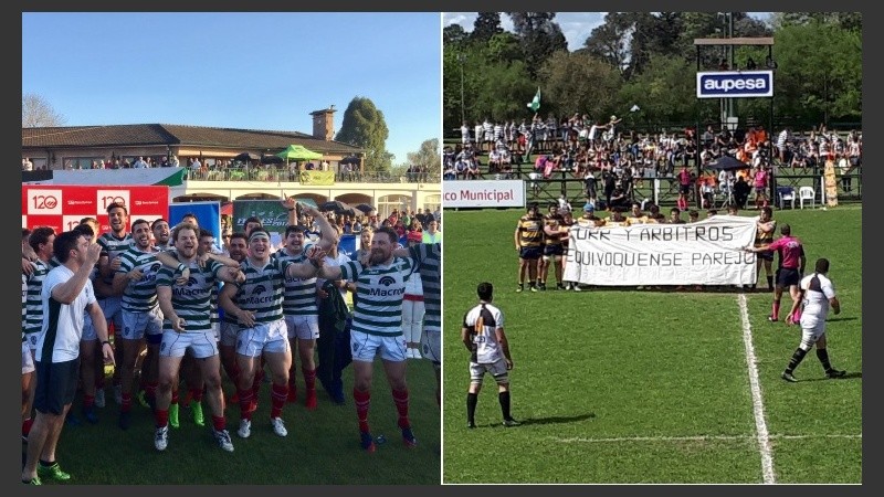 El festejo de Jockey y la bandera de GER. 