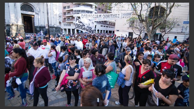 Buena cantidad de gente participó de la marcha.