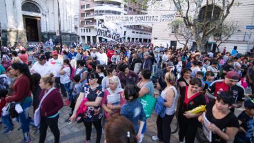 Buena cantidad de gente participó de la marcha.