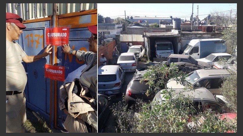 El prediio clausurado por la Municipalidad. 