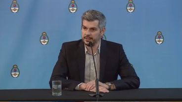 Peña en la rueda de prensa de este martes en el CCK.