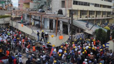 Unos 50 edificios colapsaron en la capital mexicana.