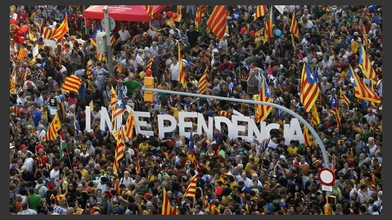 El reclamo de Independencia en Barcelona.