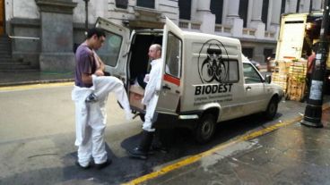 La curiosa empresa en el centro de Rosario.