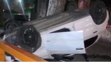 La foto del vuelco que mostró El Tres.