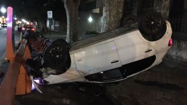 Así quedó el auto.