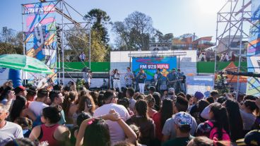 El escenario de FM Vida en La Florida este sábado.