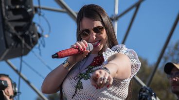 La cantante de Amapola se lució en el escenario.