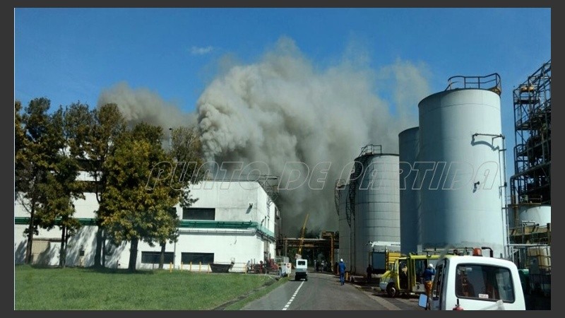 Densas columnas de humo causaron estupor en la zona.