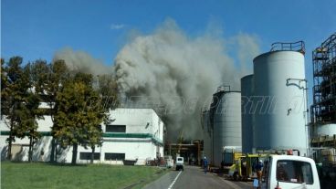 Densas columnas de humo causaron estupor en la zona.