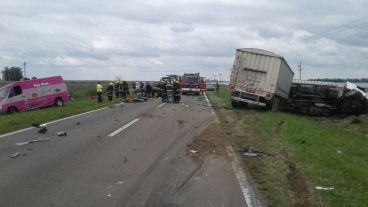 El hecho fue sobre el kilómetro 558, a la altura del paraje Tarragona.