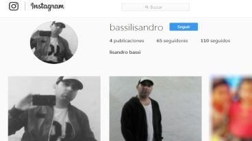 El perfil de Bassi con sus dos últimas fotos.