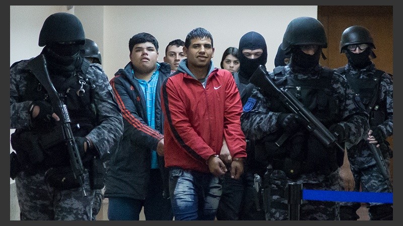 Ariel Maximiliano al ingresar este viernes a Tribunales.