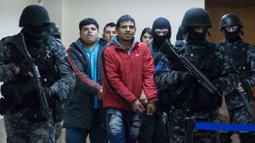 Ariel Maximiliano al ingresar este viernes a Tribunales.