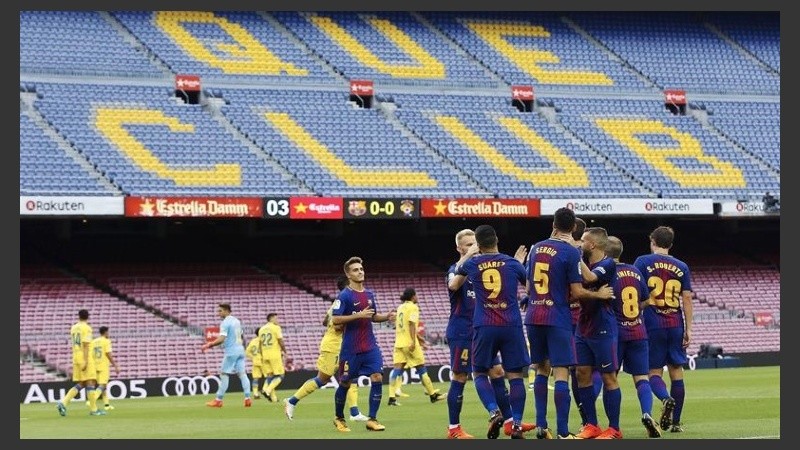 El Barsa goleó a Las Palmas en un partido a puertas cerradas.