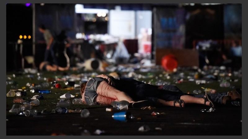 Terrible foto de la muerte en el recital de Las Vegas. 