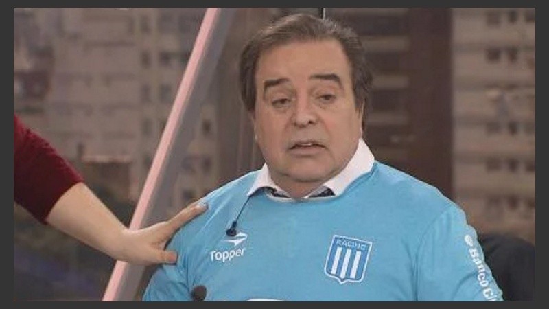 Antoñana, con la camiseta de Racing.