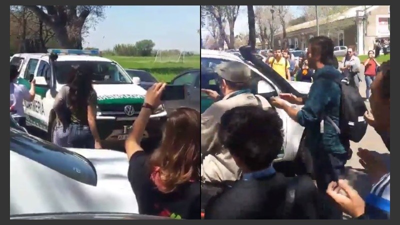 Agentes armados de Gendarmería ingresaron a la Ciudad Universitaria.