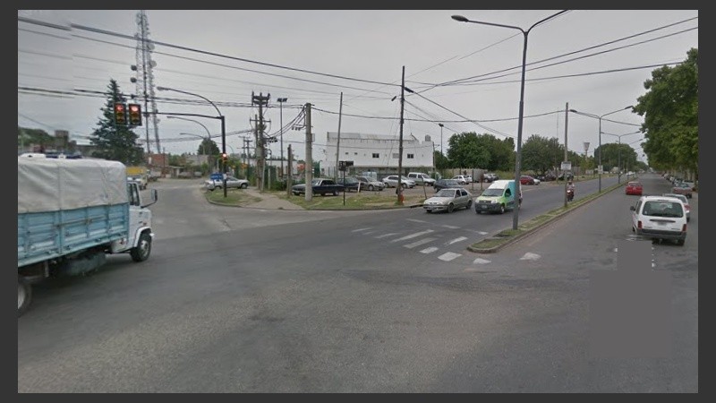 Presidente Perón y Las Palmeras, la zona del choque fatal. 