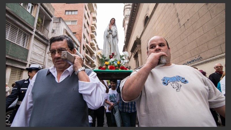 La imagen de la Virgen recorrió las calles de la ciudad.