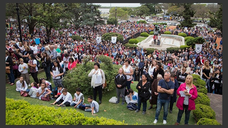 Muchos fieles este sábado por la tarde.