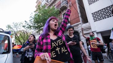 Masiva marcha del orgullo 2017 en Rosario.