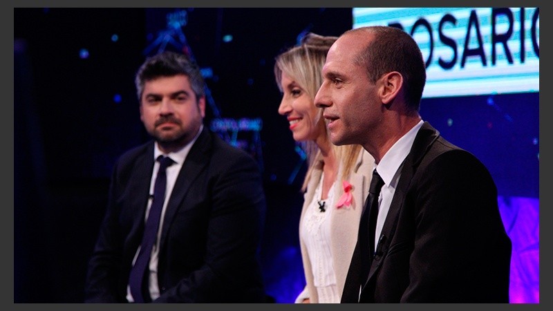 Los conductores del debate.